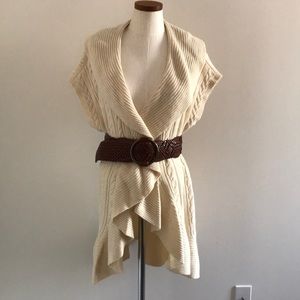 NWT oversized shawl collar open cascade cardigan